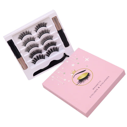 Magnetic Eyelashes Eyeliner Set Long Lasting False Mink Waterproof Eye Lashes Extension Reusable Beauty Makeup Tool