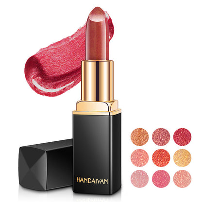 Radiant Metallic Elegance: Pearlescent Color Temperature Change Lipstick with a Touch of Gilt