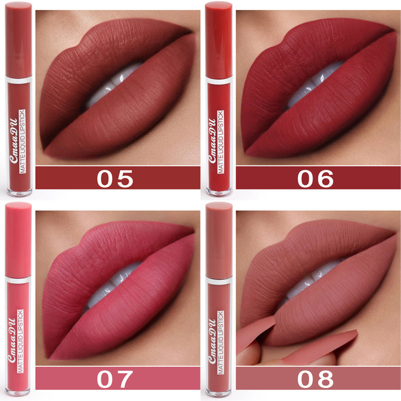 Women's Non-Stick Cup Waterproof Matte Lipstick for Long-Lasting Elegance